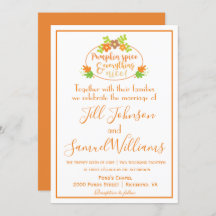 Boda adorable con las especias de calabaza