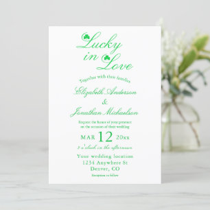 Invitación Boda Afortunado En El Amor