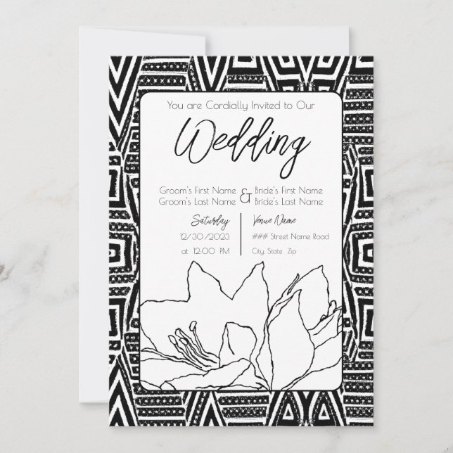 Invitación Boda afroamericano (Anverso)