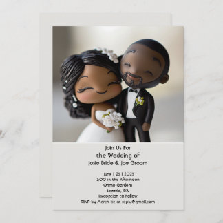 Invitación Boda afroamericano más cursi