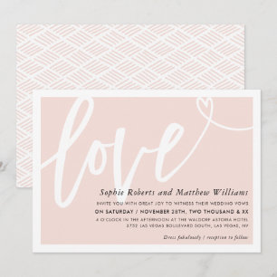 Invitación BODA AIRE AZOTAR cepillo de amor con tinta rosa