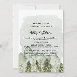 Invitación Boda al aire libre de la Montaña Rustica de Pino V