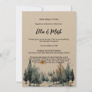 Invitación Boda al aire libre de la selva invernal rusa