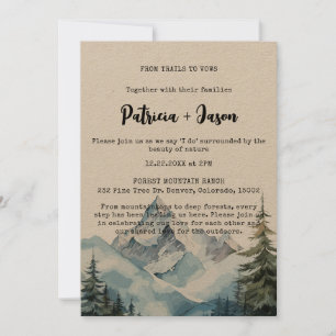 Invitación Boda al aire libre de la selva invernal rusa