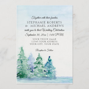 Invitación Boda al aire libre de los Pines de Tall Montaña La