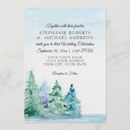 Invitación Boda al aire libre de los pinos altos de la