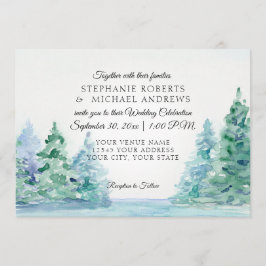 Invitación Boda al aire libre de los pinos altos de la