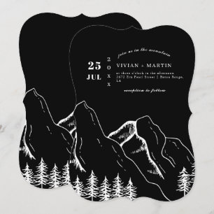 Invitación Boda al aire libre de pino de los Montes Negros