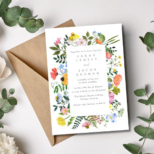 Invitación Boda al aire libre de verano de primavera de flore