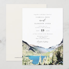 Invitación Boda al aire libre del Parque Nacional Glaciar de 