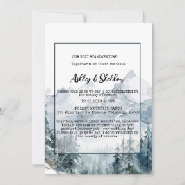 Invitación Boda al aire libre Rústico de los Pinos de Inviern