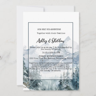 Invitación Boda al aire libre Rústico de los Pinos de Inviern