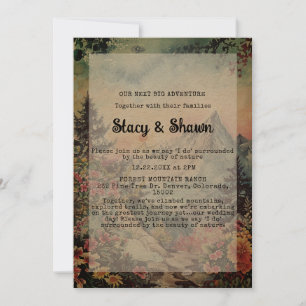 Invitación Boda al aire libre Rústico de los Pinos de Inviern