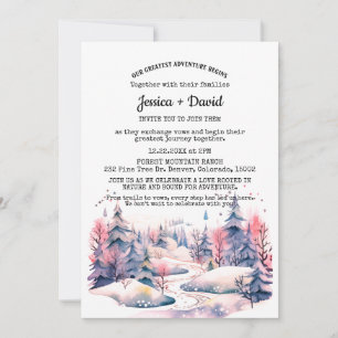 Invitación Boda al aire libre Rústico del sendero forestal in