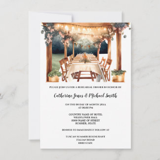 Invitación Boda al aire libre toscano viñedo italiano