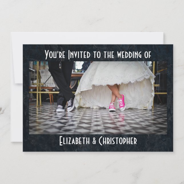 Invitación Boda al Estilo Diner de los Cincuenta (Anverso)