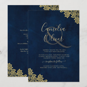 Invitación Boda All-in-1 de la Marina de Oro invita a QR Co