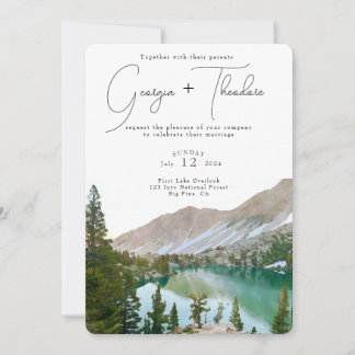 Invitación Boda alpino de montaña