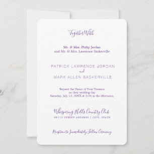 Invitación Boda alternativo de bandera arcoiris