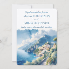 Invitación Boda Amalfi Costa Acuática Italia Destino