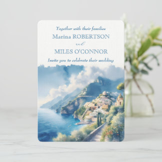 Invitación Boda Amalfi Costa Acuática Italia Destino
