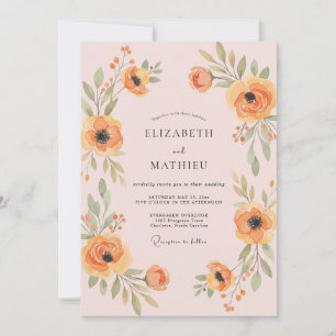 Invitación Boda Amapola Albaricoque Ámbar