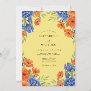Invitación Boda Amapola Azure Amarillo
