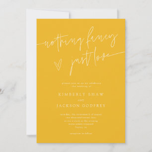 Invitación Boda Amarilla Nada Lujosa Solo Amor