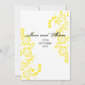 Invitación boda amarillo