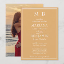 Boda Amarillo Boho Frontera Minimalista Moderna Fo