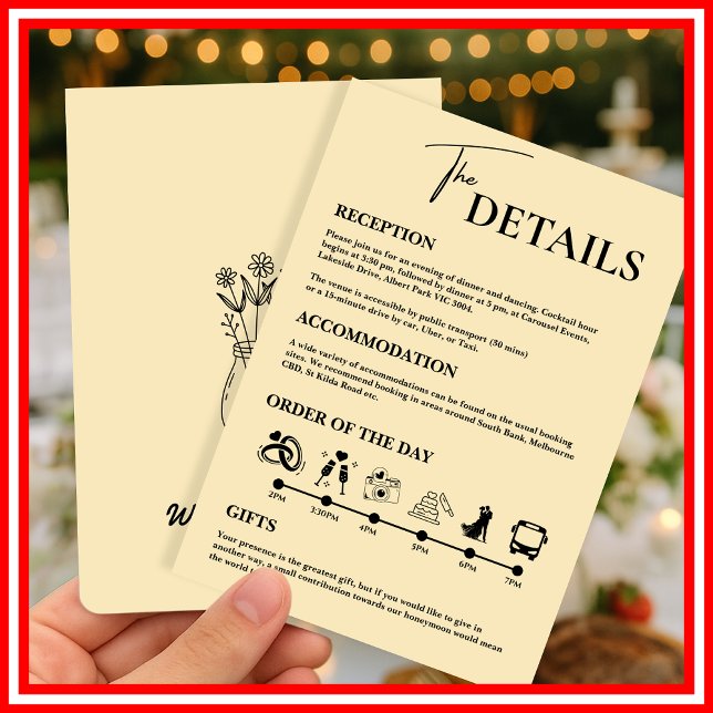 Invitación Boda Amarillo Butter Orden de eventos Gabinete (Subido por el creador)