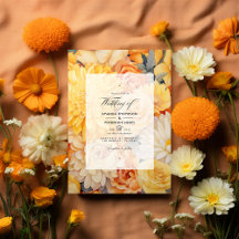 Boda amarillo, Naranja y marfil floral