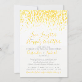 Invitación Boda Amarillo promete renovación 1 año después fel