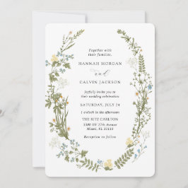 Invitación Boda amarillo y azul