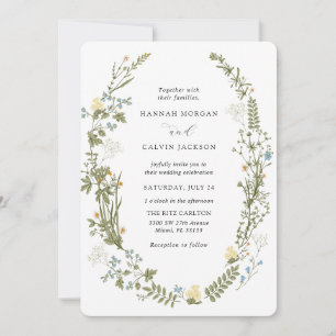 Invitación Boda amarillo y azul