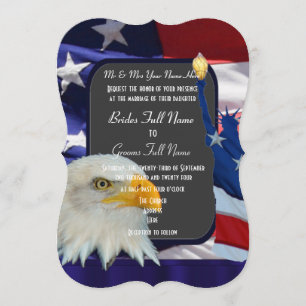 Invitación Boda americano patriótico