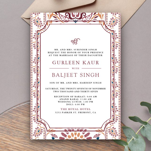 Invitación Boda Anand Karaj Sikh (Subido por el creador)