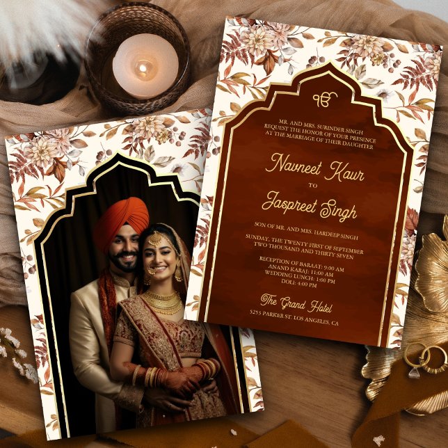 Invitación Boda Anand Karaj Sikh, foto de Floral del Naranja  (Subido por el creador)