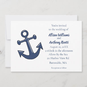 Invitación Boda Ancla Náutica