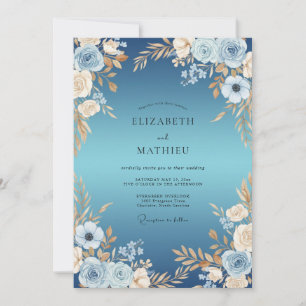 Invitación Boda Anémona Champán Centaurea