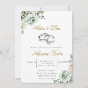Invitación Boda anillo Boda español