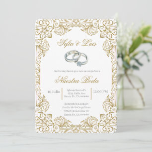 Invitación Boda anillo Boda español