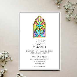 Invitación Boda anillo transversal mosaico boda matrimonial