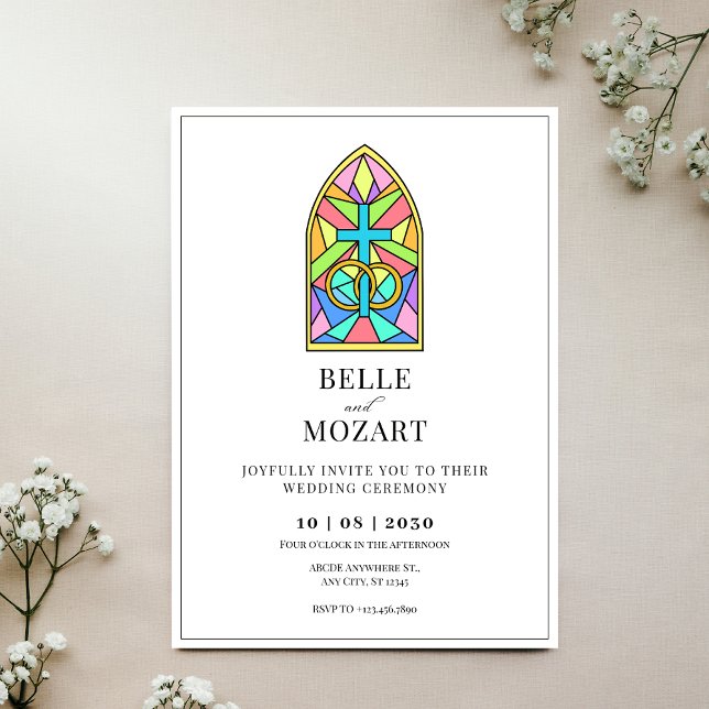 Invitación Boda anillo transversal mosaico boda matrimonial (Subido por el creador)