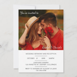 Invitación Boda animado moderno con foto Minimalista