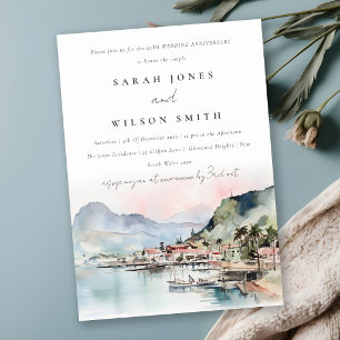Invitación Boda Aniversario Paisaje Kauai Hawaii