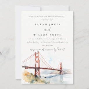 Invitación Boda Aniversario San Francisco Golden Gate