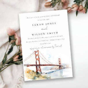Invitación Boda Aniversario San Francisco Golden Gate