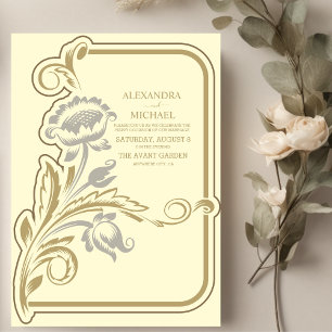 Invitación Boda Antigüedad Art Nouveau