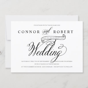 Invitación Boda Antiguo Romance Gay